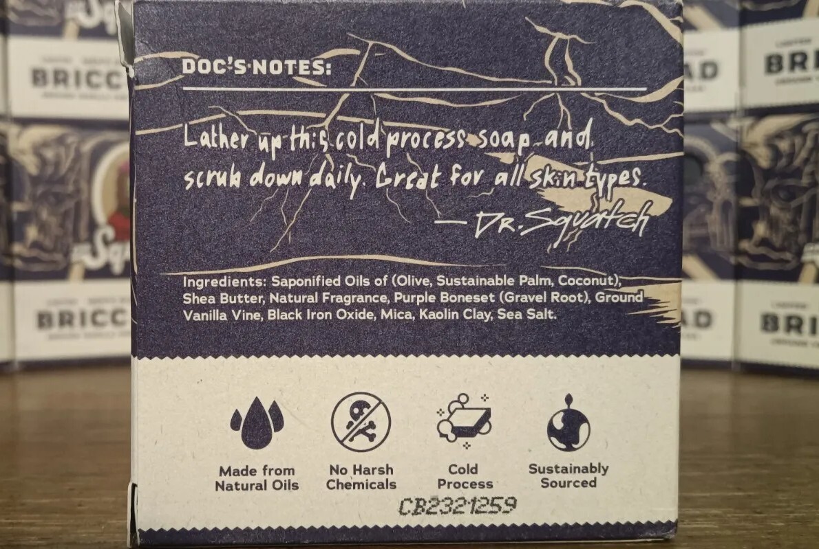 Dr Squatch Bricc Of The Dead Limited Edition Hand Made 100% Natural Soap