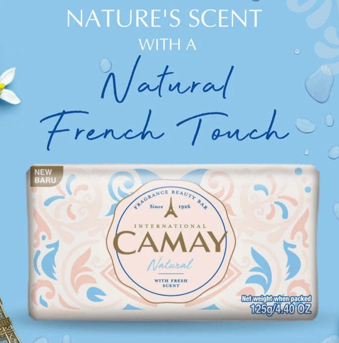 NEW! CAMAY (4.40 Oz.) Bar 🤍🫧 ●NATURAL● French Touch With Fresh Scent Bar🫧.