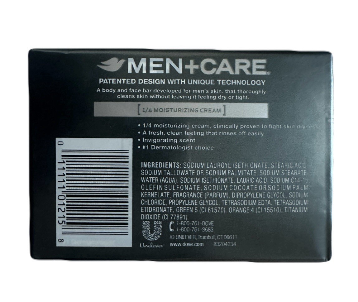 Dove Men+Care Body & Face Bar Soap Moisturizing Nourish Skin Extra Fresh 4 oz
