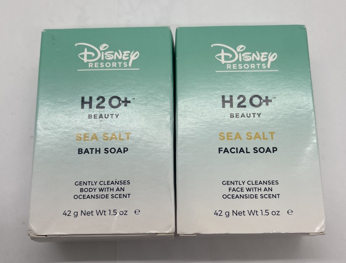 H2O+ Sea Salt Bath/Facial Soap 1.5 oz Lot of 2 Disney Resorts New Sealed