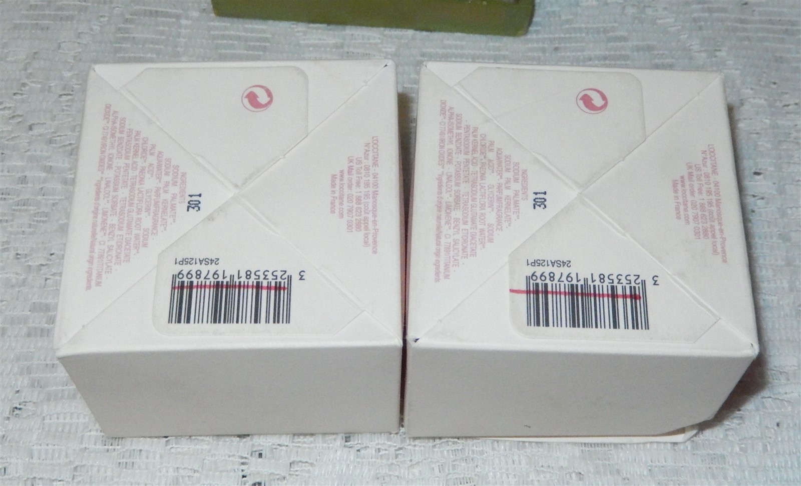 L’OCCITANE LOT OF 2 PEONY (PIVOINE) FLORA PETAL SOAPS NIB
