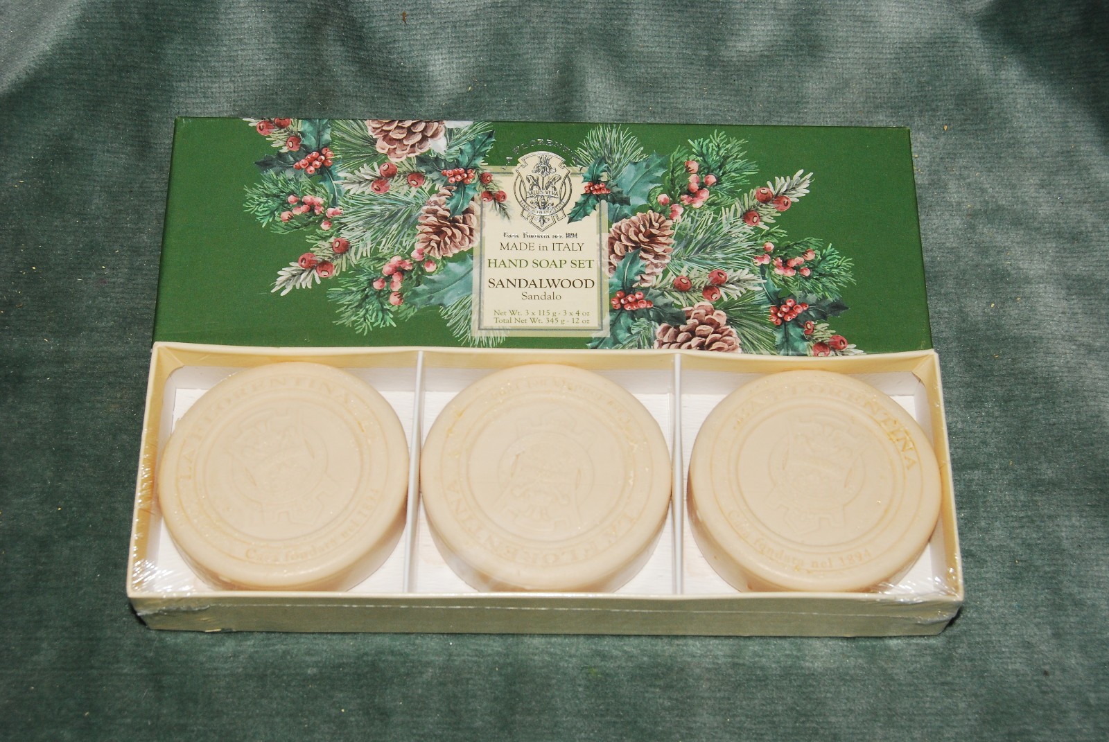 Saponerie Mario Fissi Srl SANDALO-SANDALWOOD Bar soap 3 Pack – Made in Italy