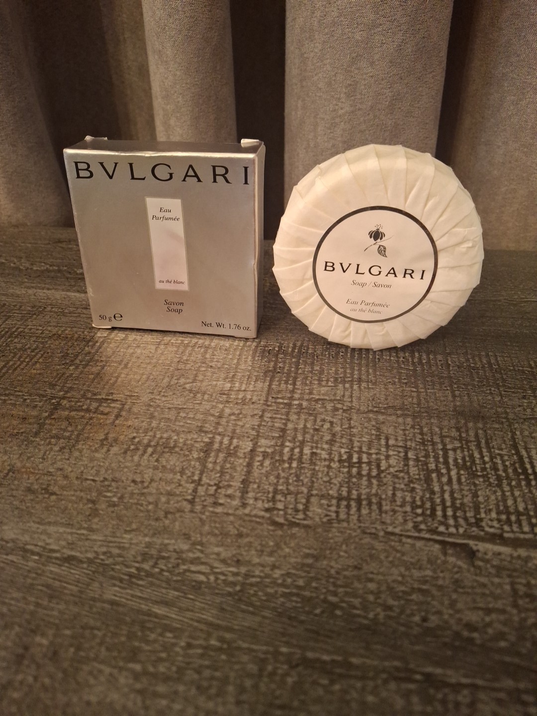 Lot Bvlgari Au The Blanc Eau Parfume’e Boxed 1.76oz & Wrapped 2.6oz Soaps