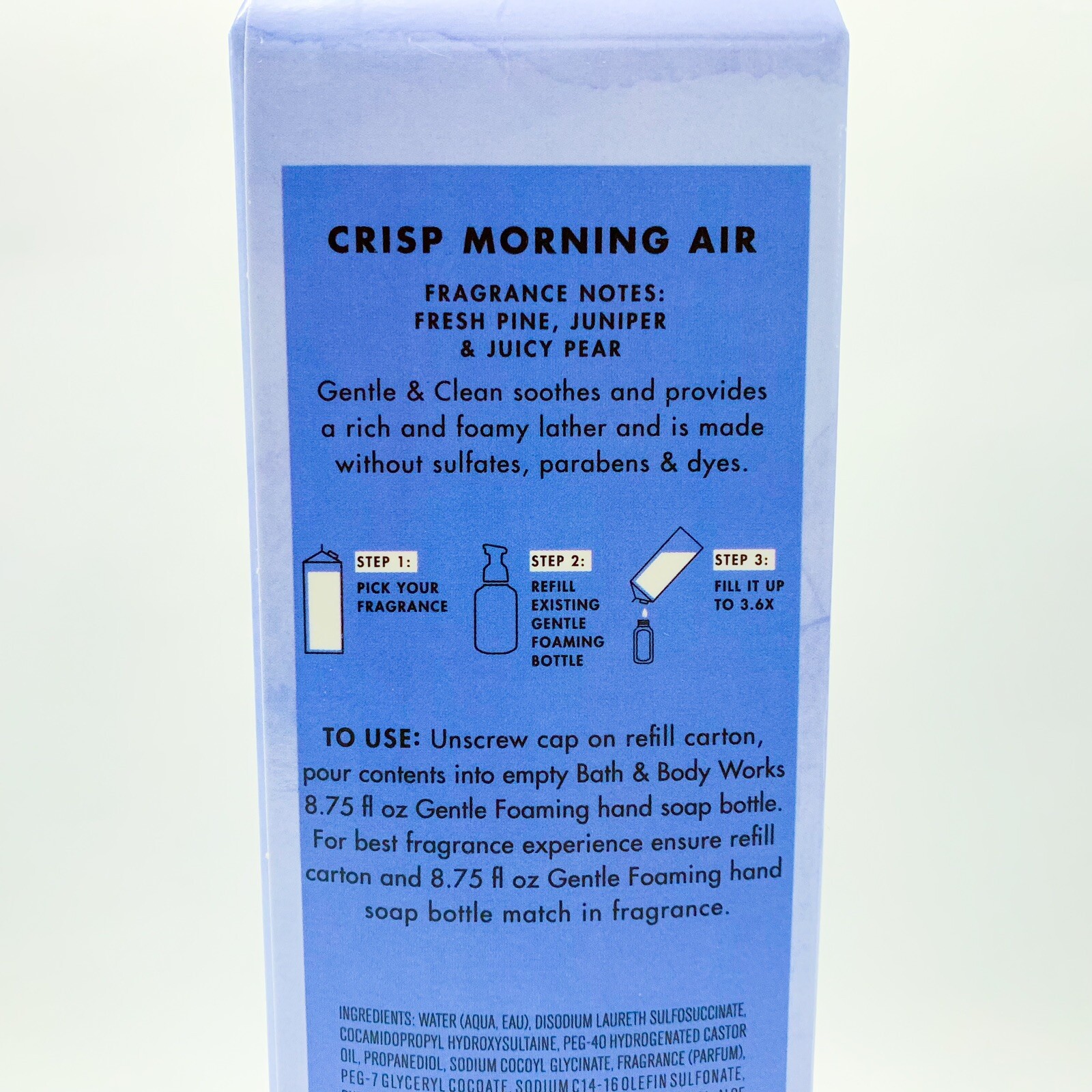 2-Pack Bath & Body Works CRISP MORNING AIR Gentle Foaming Hand Soap Refill 32oz