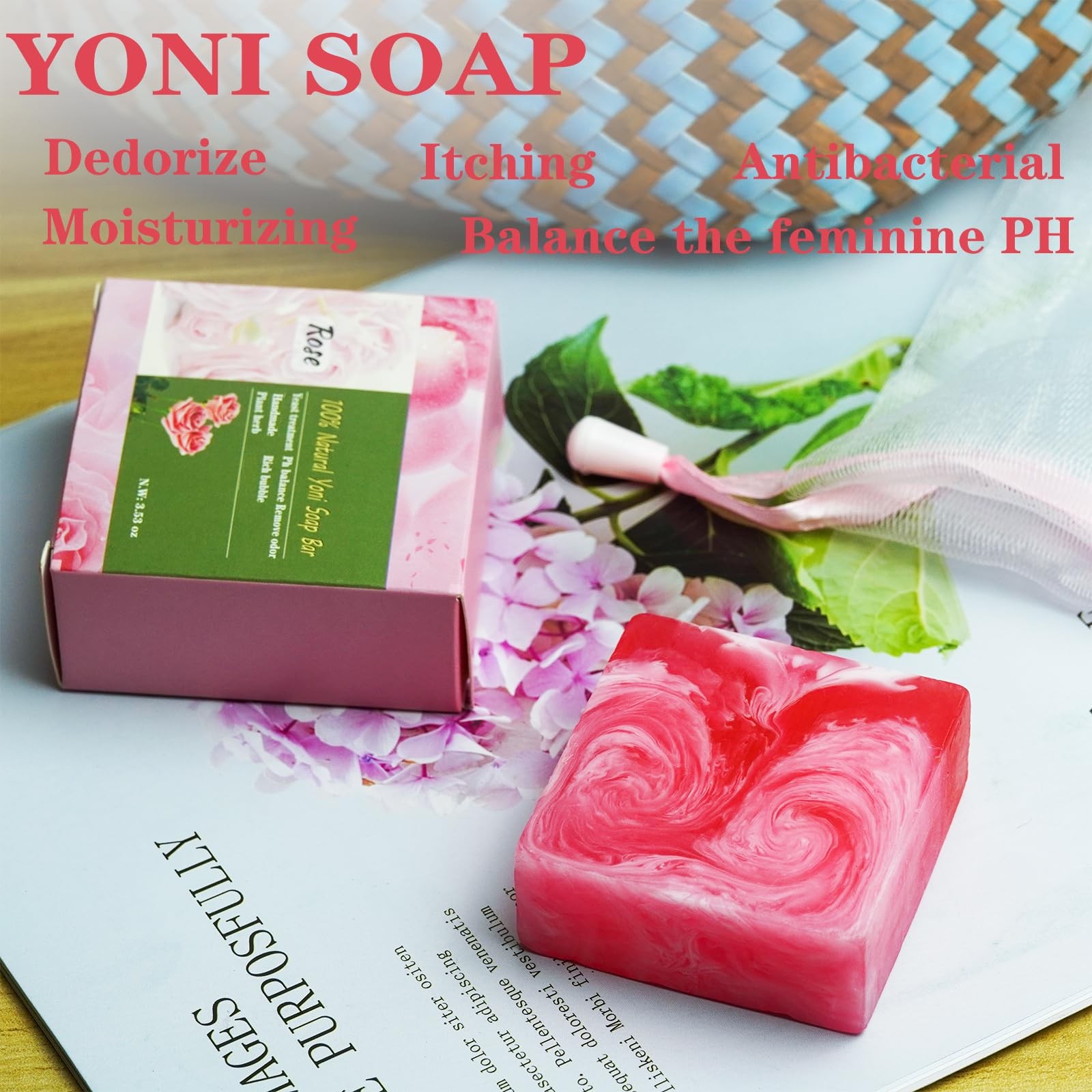 2 PCS Yoni Soap Bars for , 100% Handmade Natural PH Balanced & V Cleansing So…