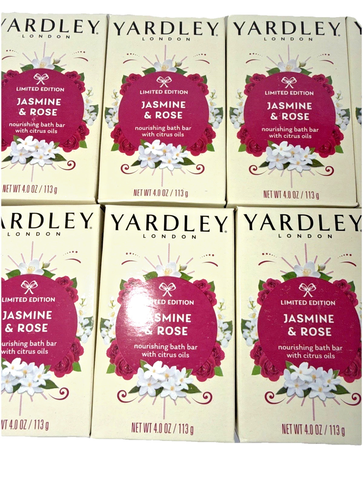 (10}Yardley London Limited Edition Jasmine & Rose Bath Bar Soap 4.0 oz