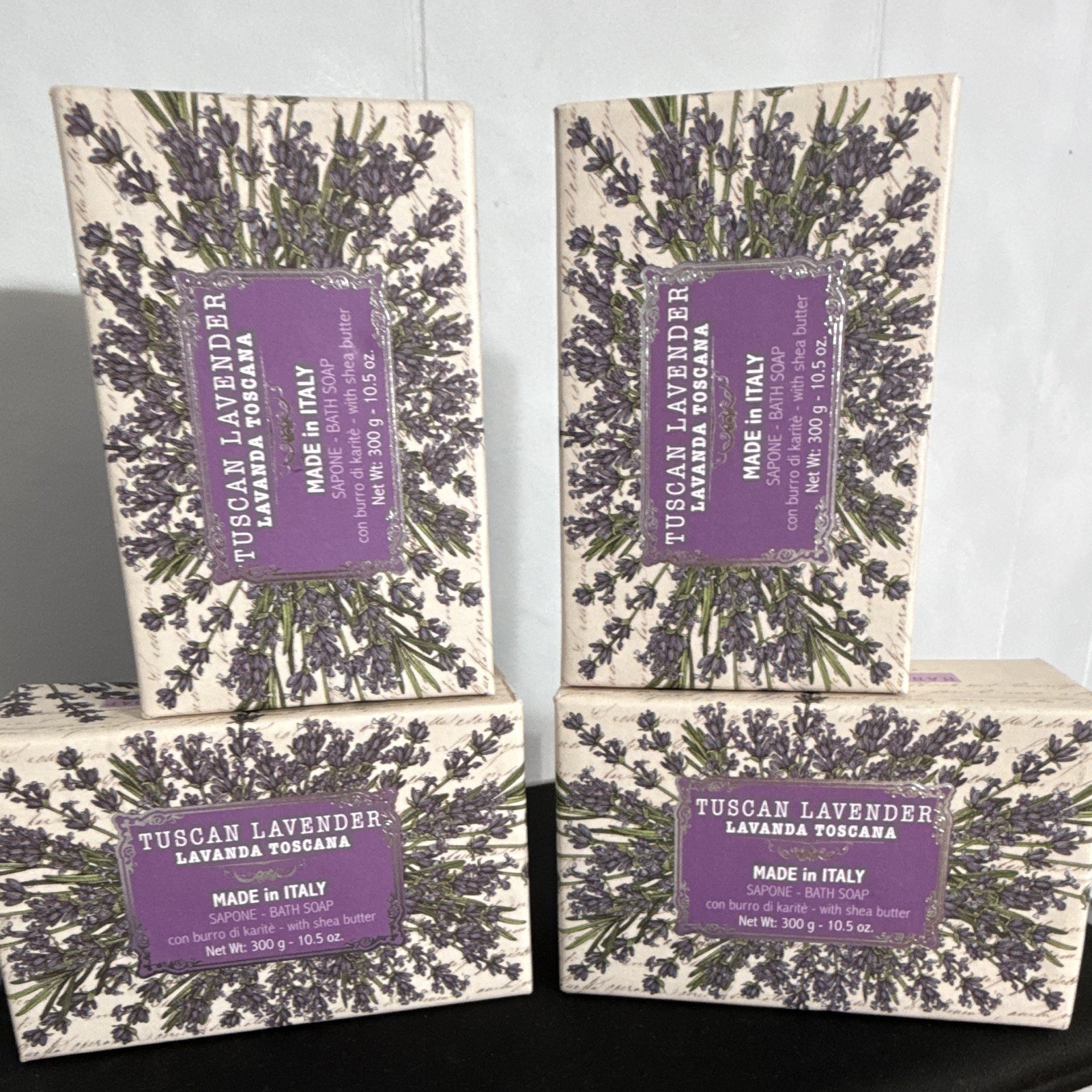 Indulge in Luxury: 4-Pack La Florentina Tuscan Lavender Shea Butter Soap 10.5 oz