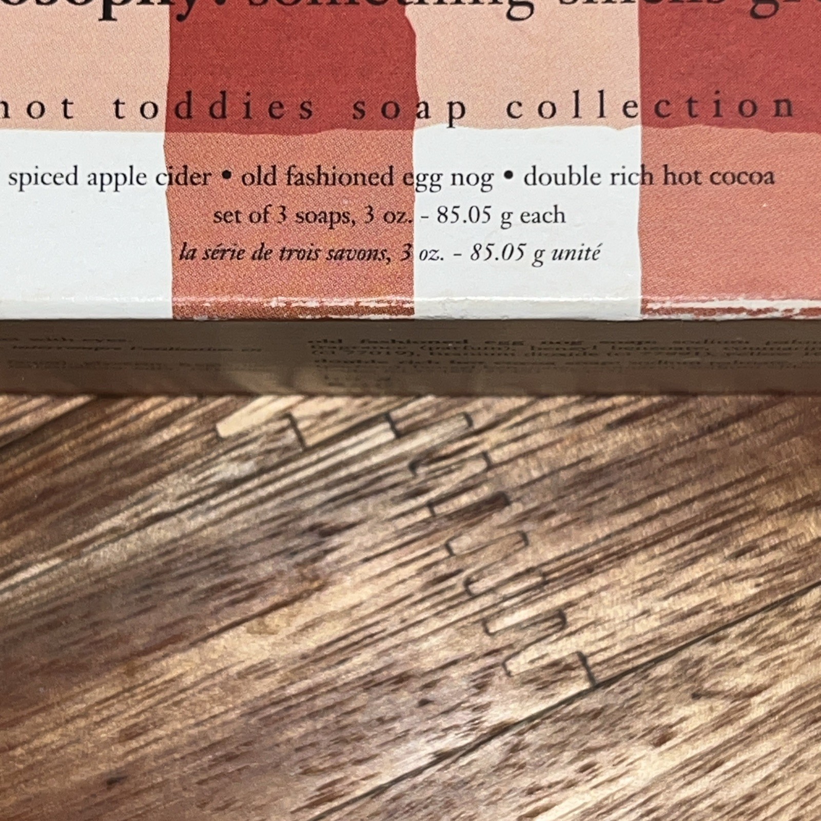 PHILOSOPHY The Cookbook SOAPS Set of 3 Bars Hot Toddies