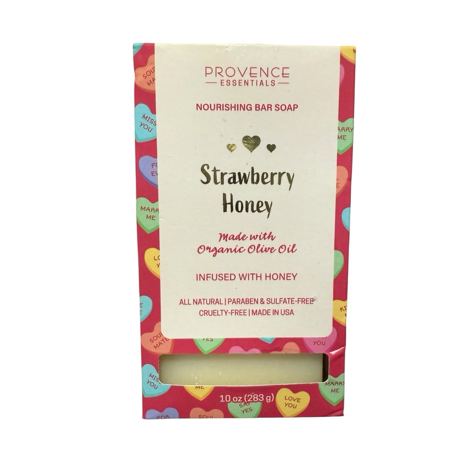 Provence Essentials Strawberry Honey Nourishing Bar Soap W/Organic Olive Oil ￼