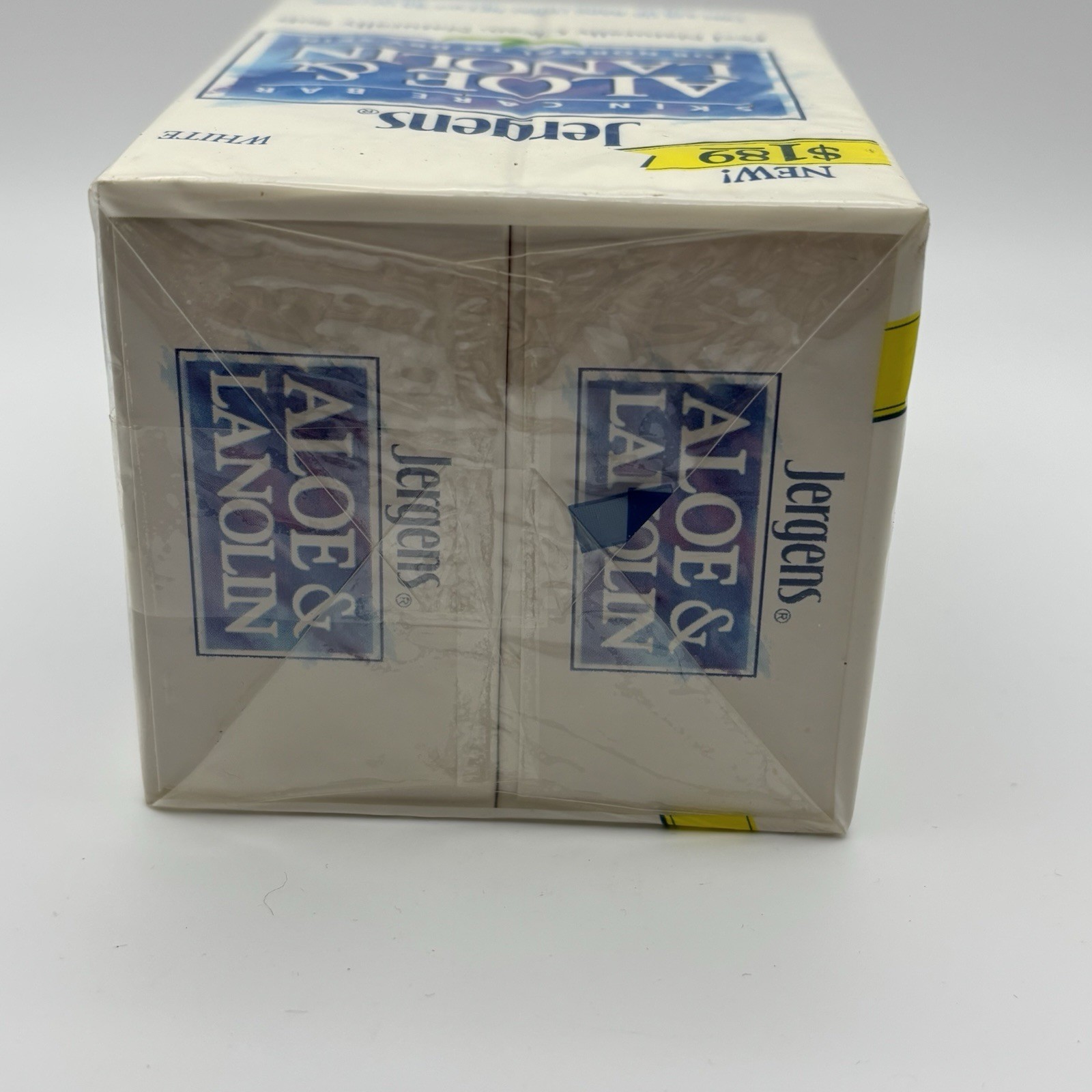 Vtg Jergens Aloe & Lanolin Skin Care Bar Soap 4.75 Oz 2 pack NOS White 1993 90s