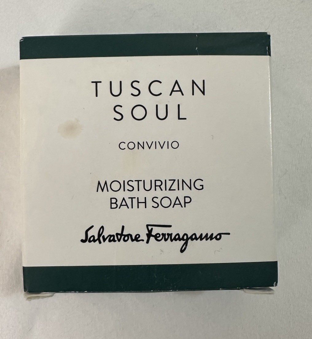 Salvatore Ferragamo Tuscan Soul Convivio Bar Soap 1.8oz & 1.18oz Body Cream