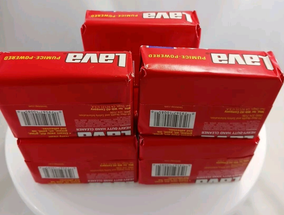 6 Pack LAVA Bars Soap 5.75 Oz Heavy Duty W/Pumice – Hand Cleaner Grease Dirt