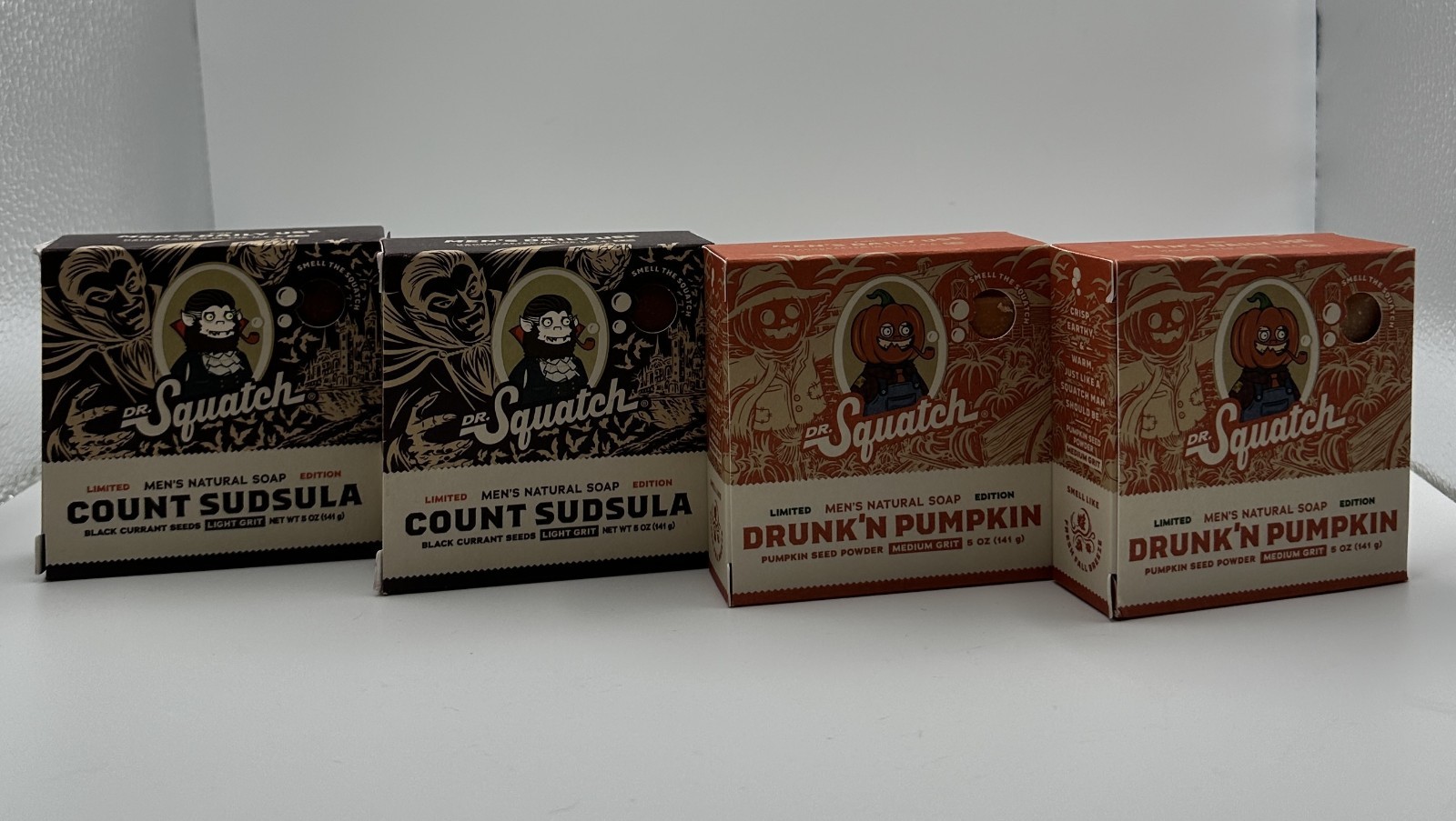 Lot of 4 Bars of Dr. Squatch Soap ** Limited Edition Variety**