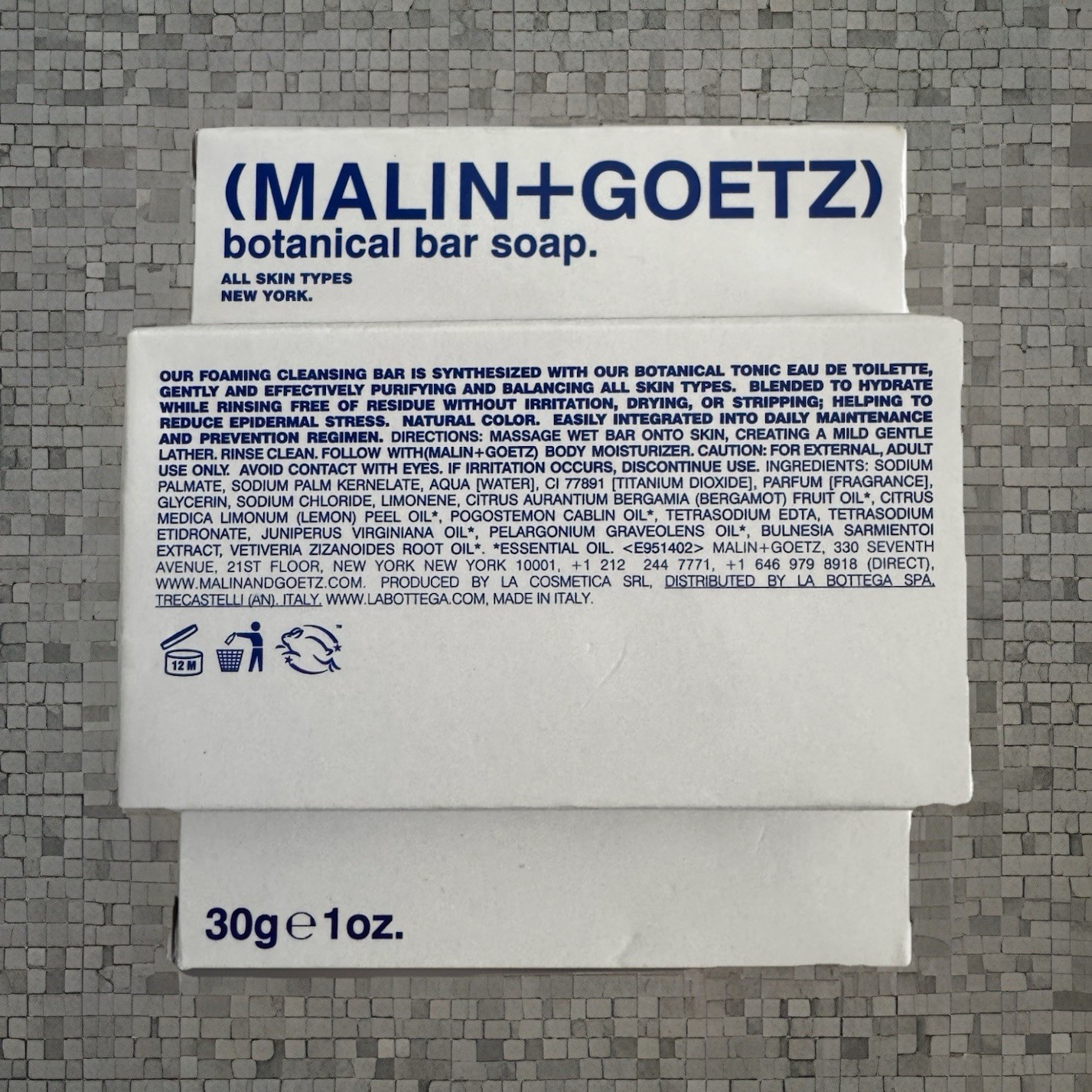MALIN+GOETZ Botanical Bar Soap Bergamot Scent Travel Size 1 oz White – Set of 3