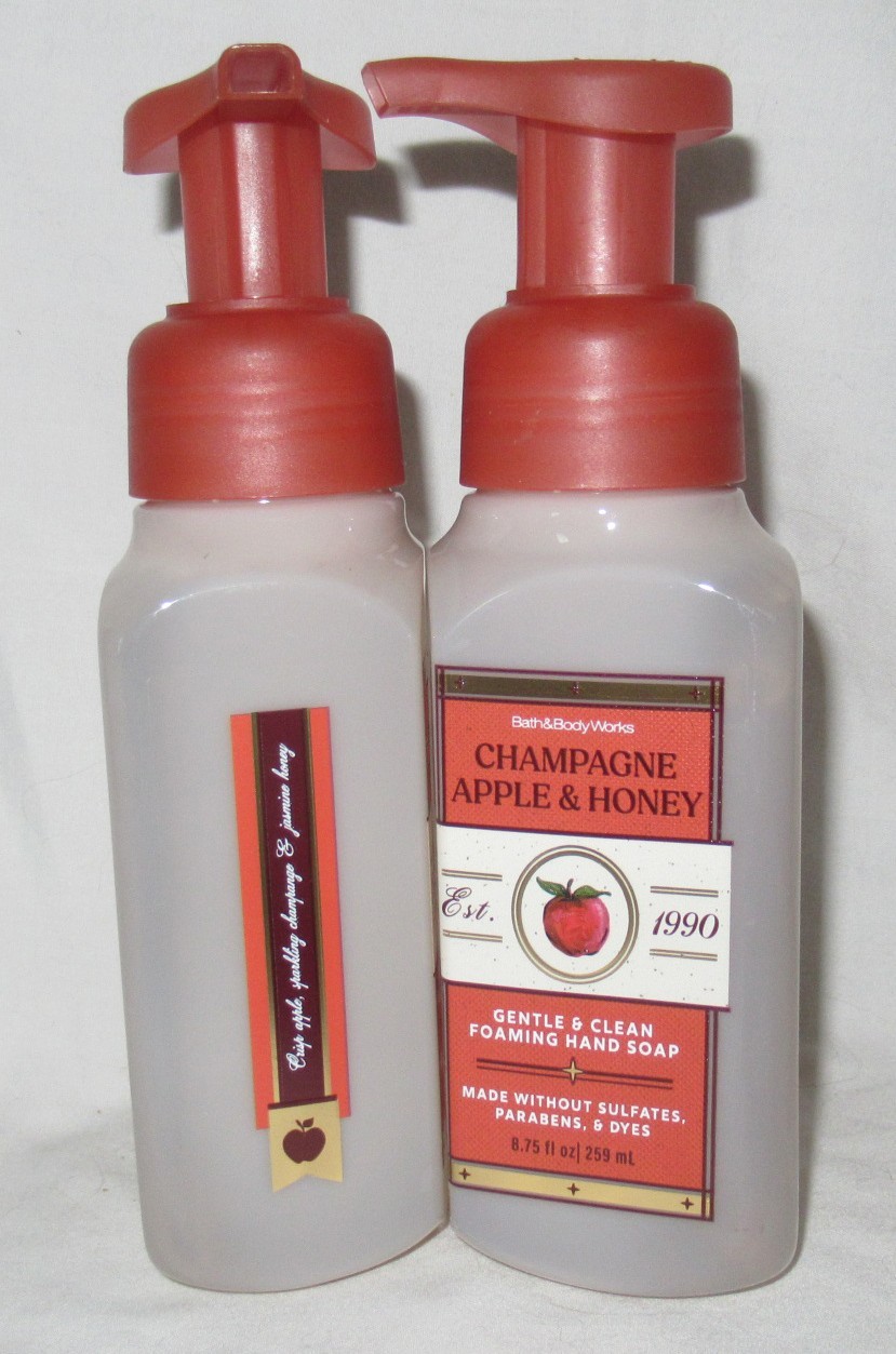 Bath & Body Works G&C Foaming Hand Soap Set Lot of 2 CHAMPAGNE APPLE & HONEY
