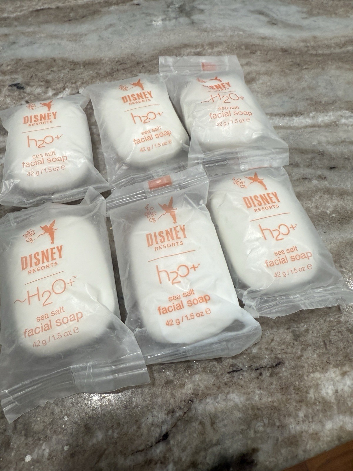 Disney Resorts H2O Facial Sea Salt Soap Oceanside Sea Salt Green Tea- Lot Of 6