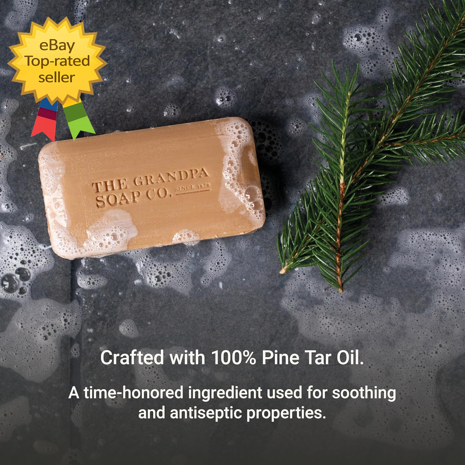8 Pack Pine Tar Bar Soap 425 Oz Mens 3 In 1 Cleanser Deodorizer Moisturizer