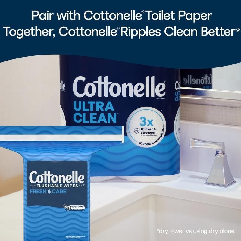 Adult Flushable Wipes Resealable Pack 168 Count Hypoallergenic Septic Safe New