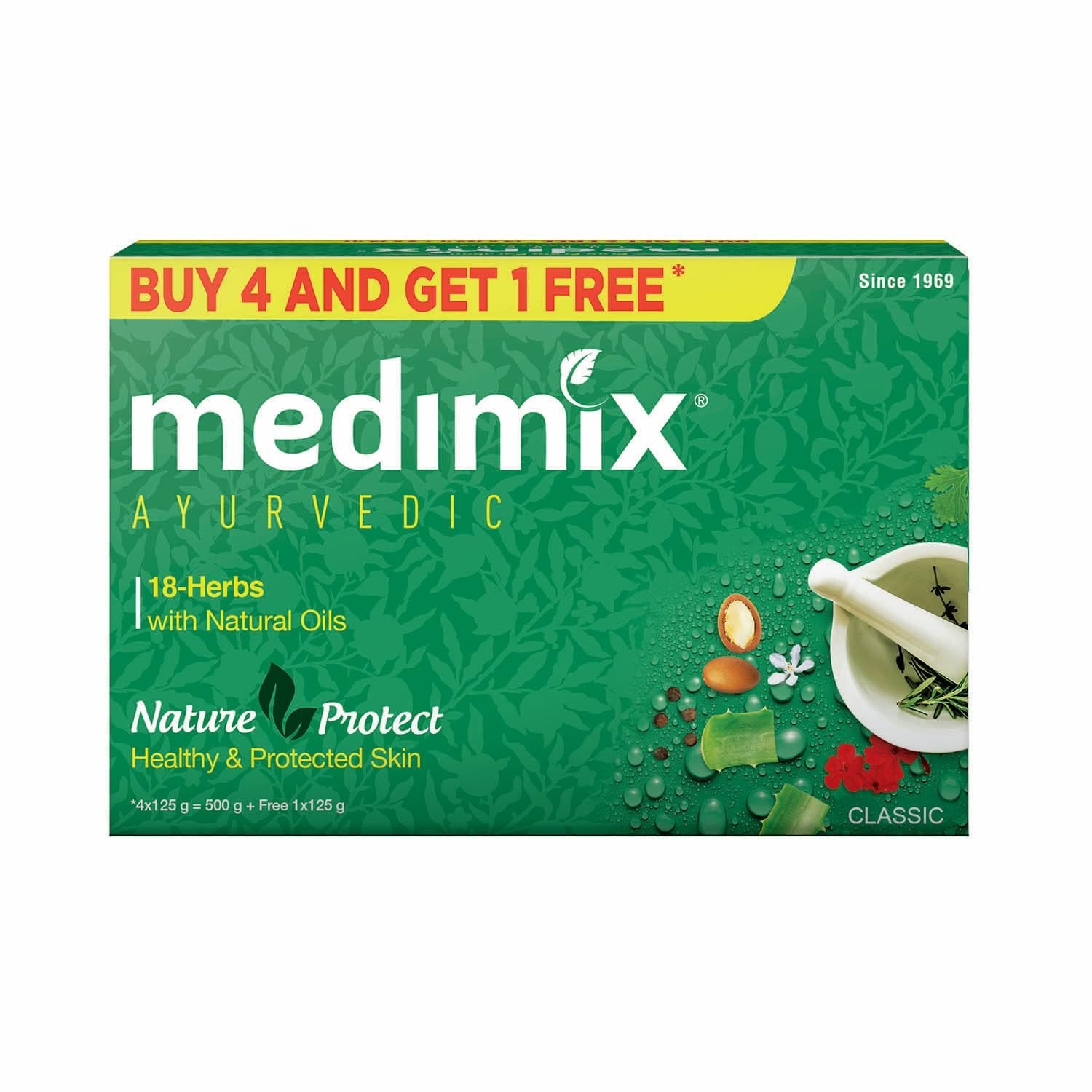 🔥Medimix Ayurvedic Soap 625g | 5 x 125g Herbal Bath Soap | Vegan Formula🔥