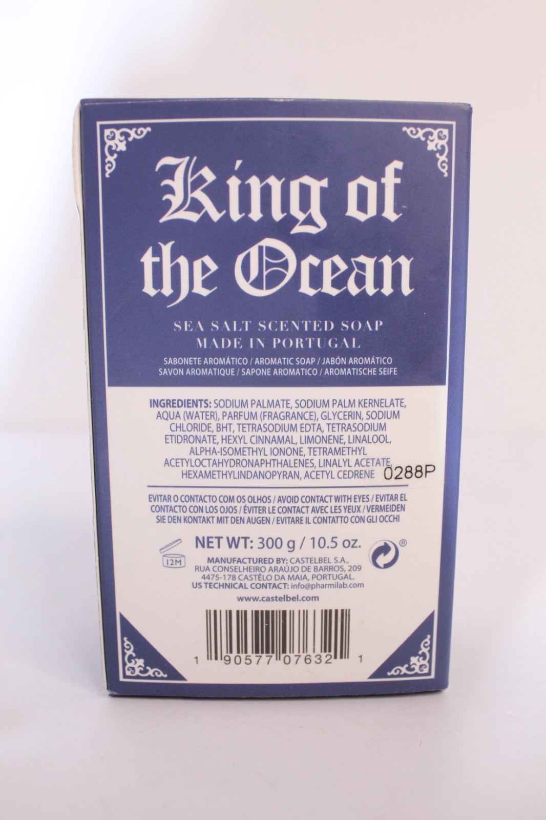 Castebel King of the Ocean Sea Salt Aromatic Scented Soap 10.5 oz. NIB