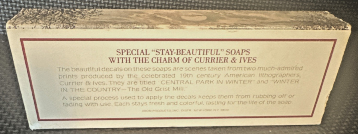 Vintage Avon 1876 Winterscapes Fragranced Bar Soap 2-Pack 3oz Winter Landscape