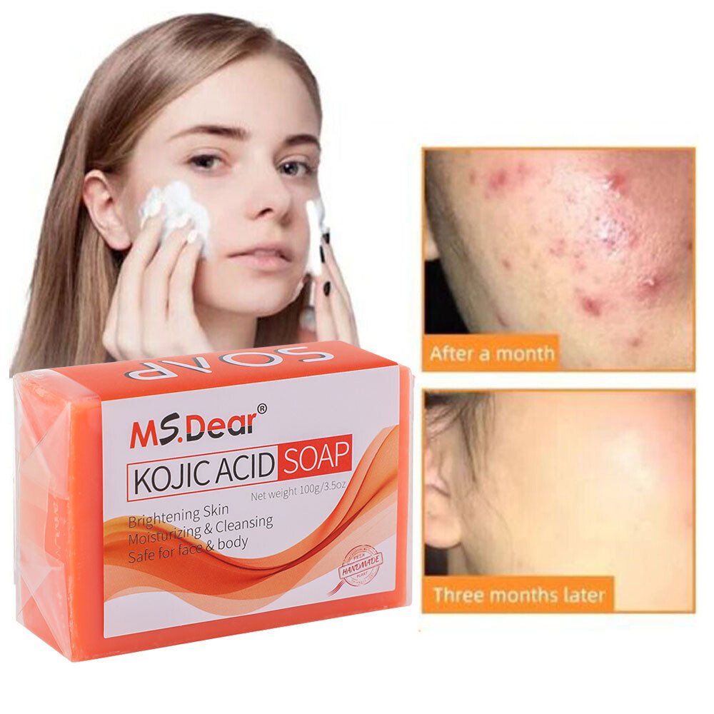 1/10x Kojic Acid Skin Whitening Soap Lightening Bar 100g Facial Body Large Soaps