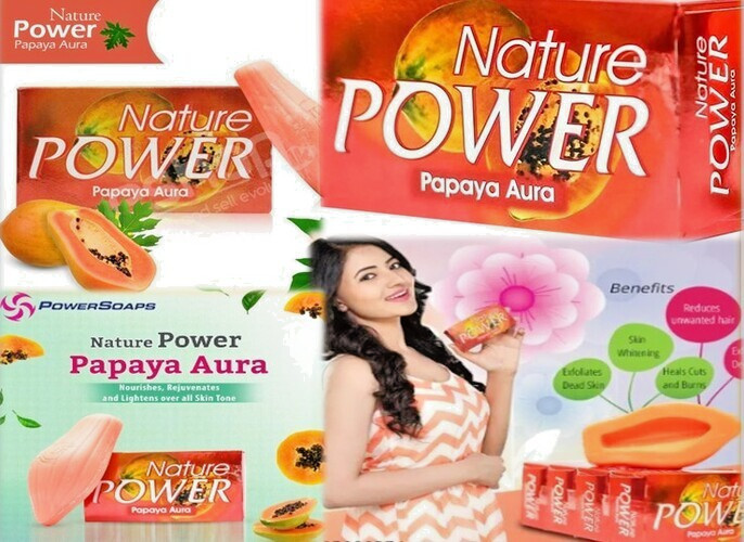 Nature Power Papaya Soap Original Herbal Beauty Skin Care bar 125g ( Indian Dis)