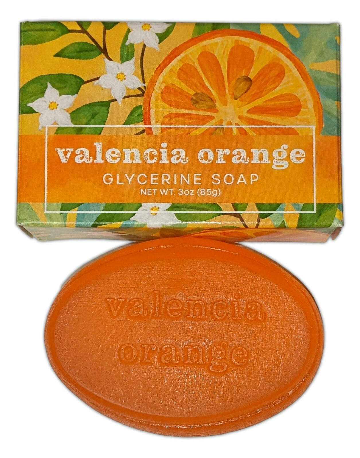 Set of 2 Greenwich Bay Tropical GLYCERINE SOAPS, 3 oz. Each, VALENCIA ORANGE