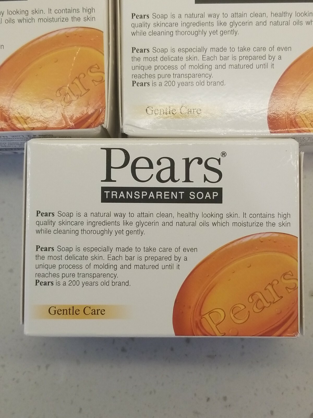 Pears Gentle Care Transparent Bar Soap, crafted for a refreshing moisturizing