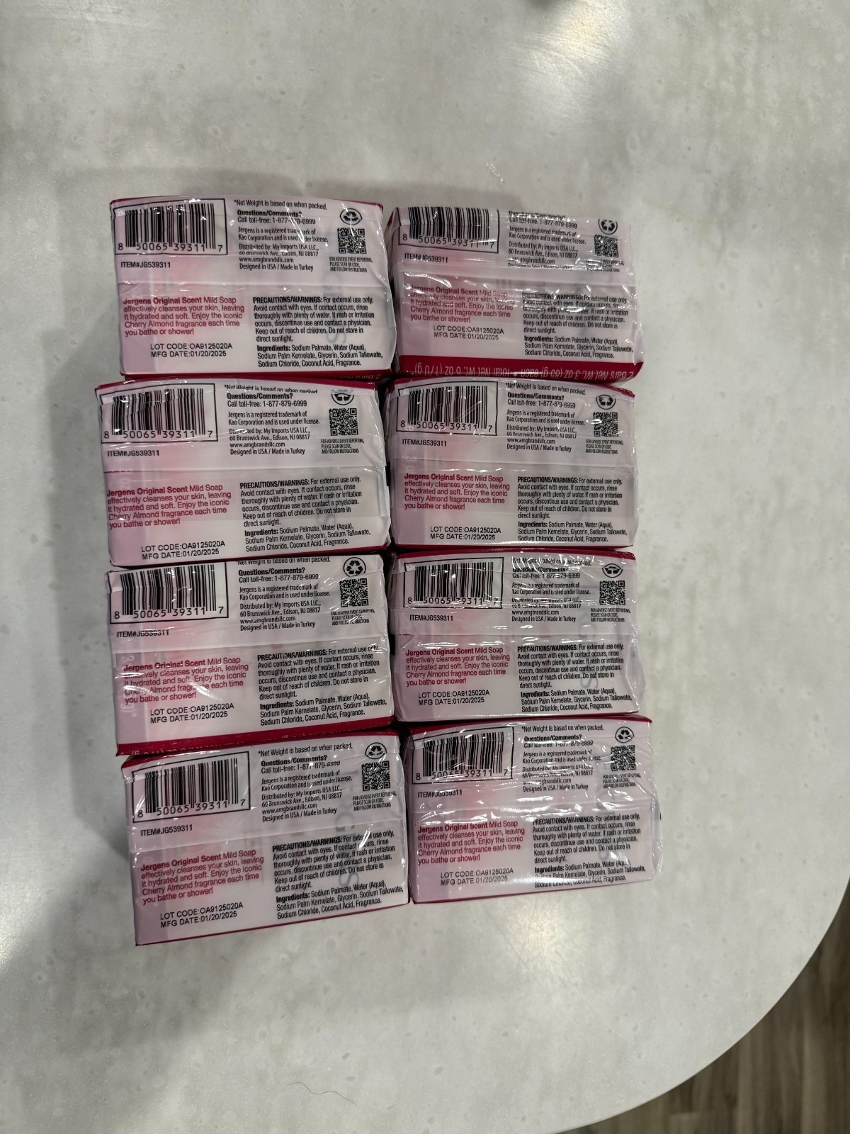 Jergens Original Scent Cherry Almond Soap Bars lot of 16 Bars 3 oz each