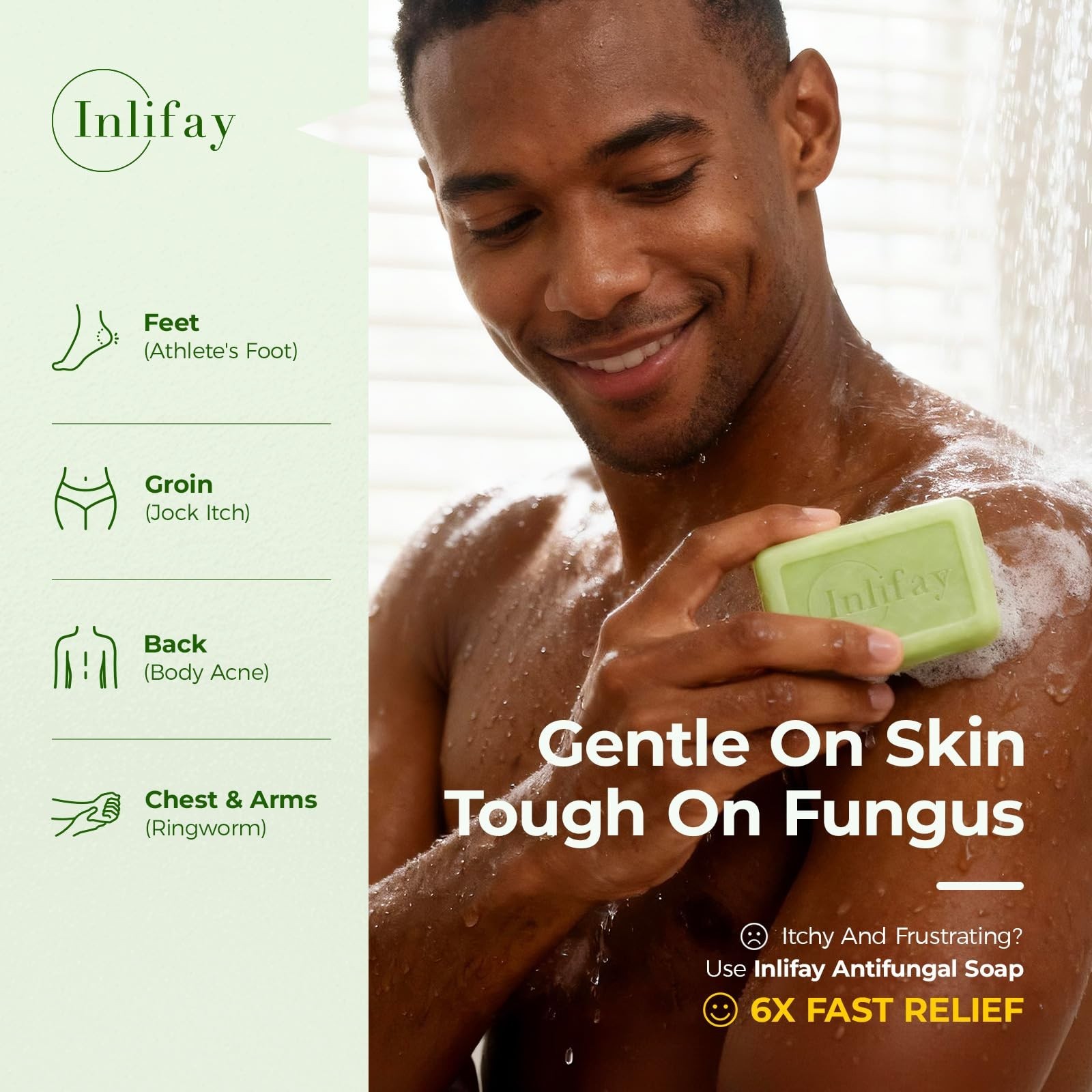 Antifungal Bar Soap with Tea Tree Oil – Fast Relief for Athlete’s Foot, Ringworm