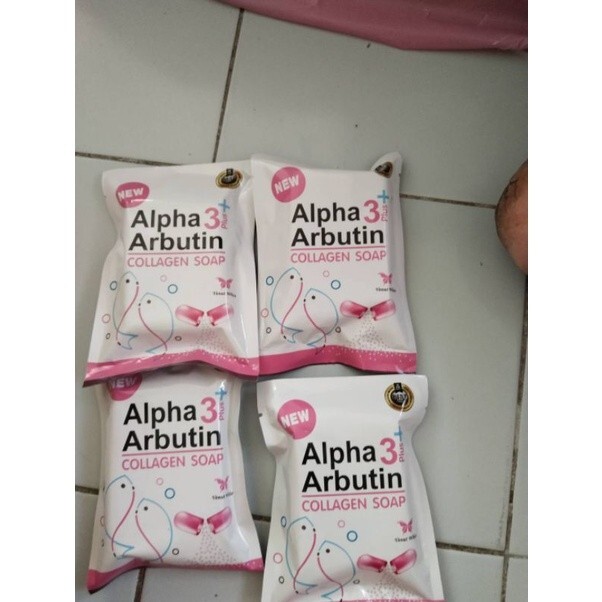 4x Alpha Arbutin 3 Plus Collagen Soap Precious Skin Radiance Light Brighten 80g.