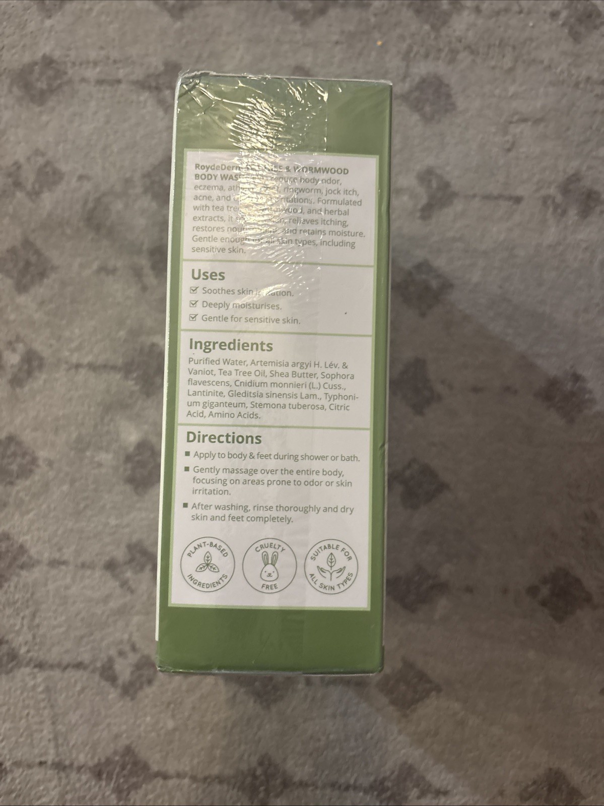 RoyceDerm Tea Tree Body Wash And Antifungal Soap, 16.9 Fl Oz & 2 4.1 Oz 2 Pack