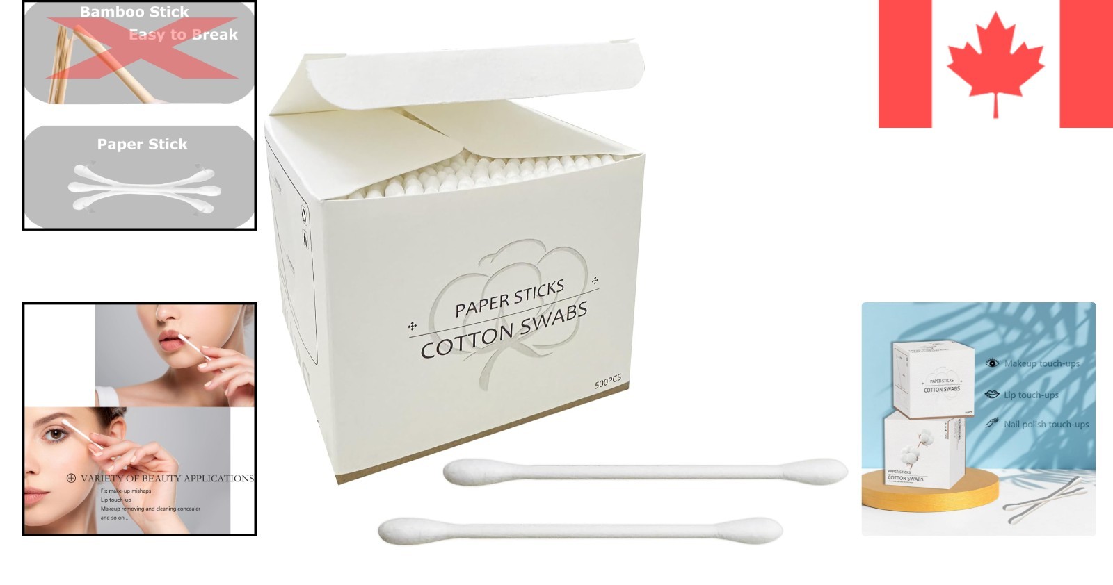 Gentle & Absorbent Cotton Swabs – 1000ct Natural Buds for Safe Personal Care