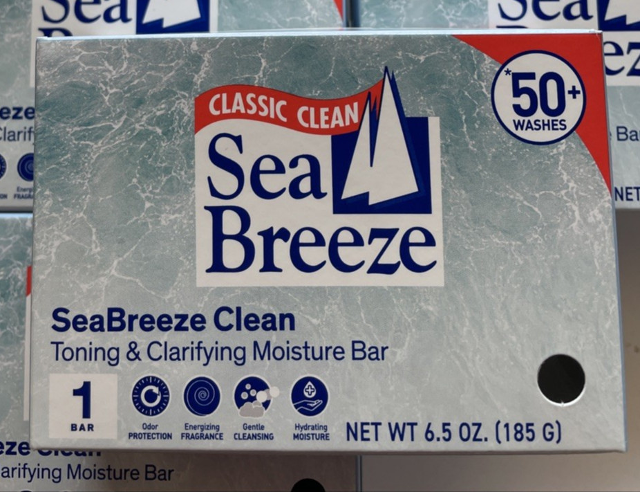 4 Sea Breeze Classic Clean SeaBreeze Clean Toning Clarifying Moisture Bar 6.5 oz