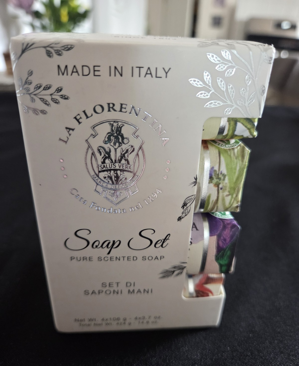 La Florentina Vegan Assorted Soap Set 4x100g Lavender Made in Italy