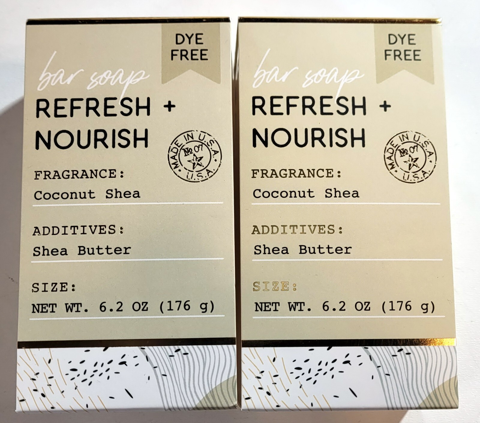 Lot of 2 San Francisco Soap Company Coconut Shea Bath Body Soap, 6.2 oz Each
