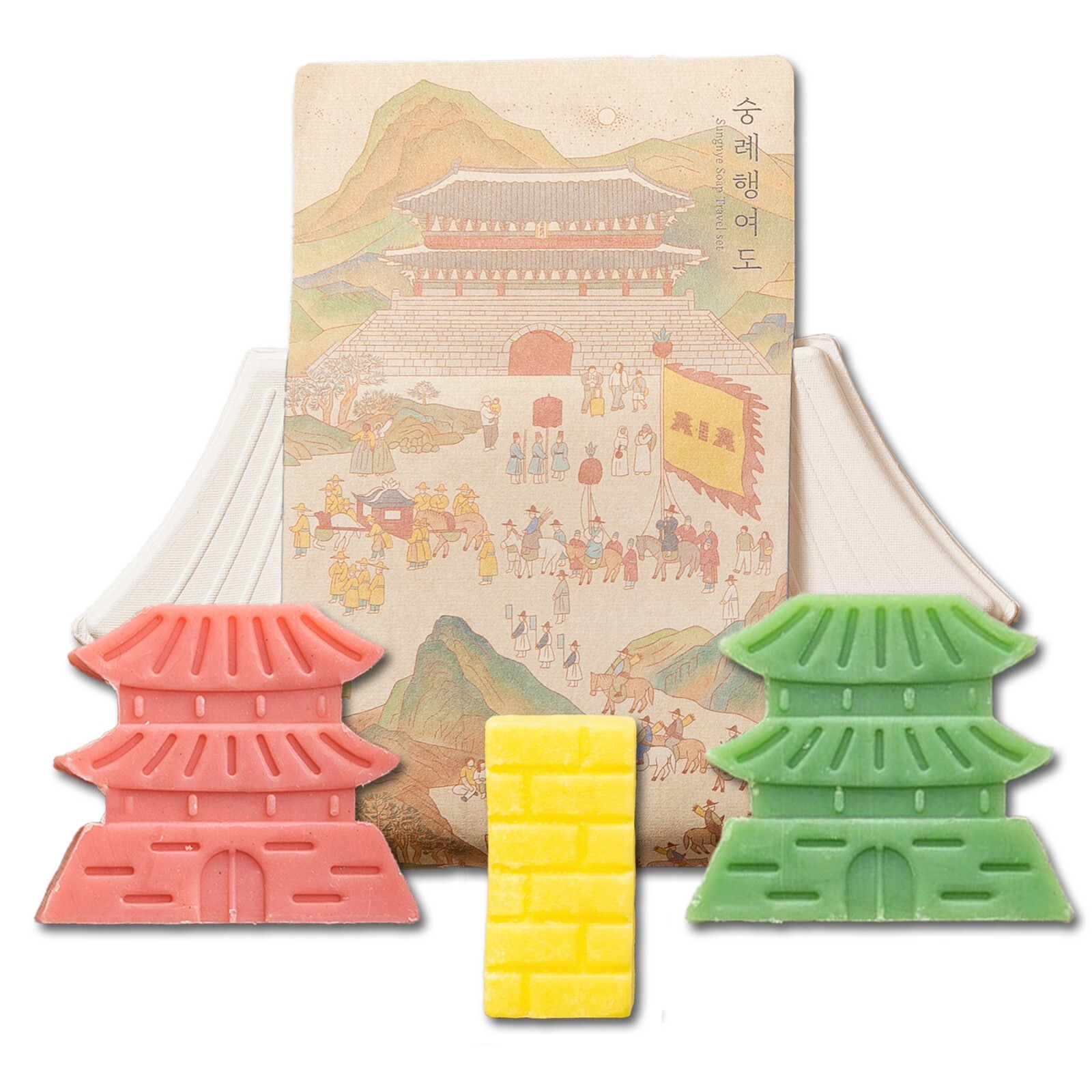Korean Organic Herbal Handcraft Traditional Soap Travel Set Collection