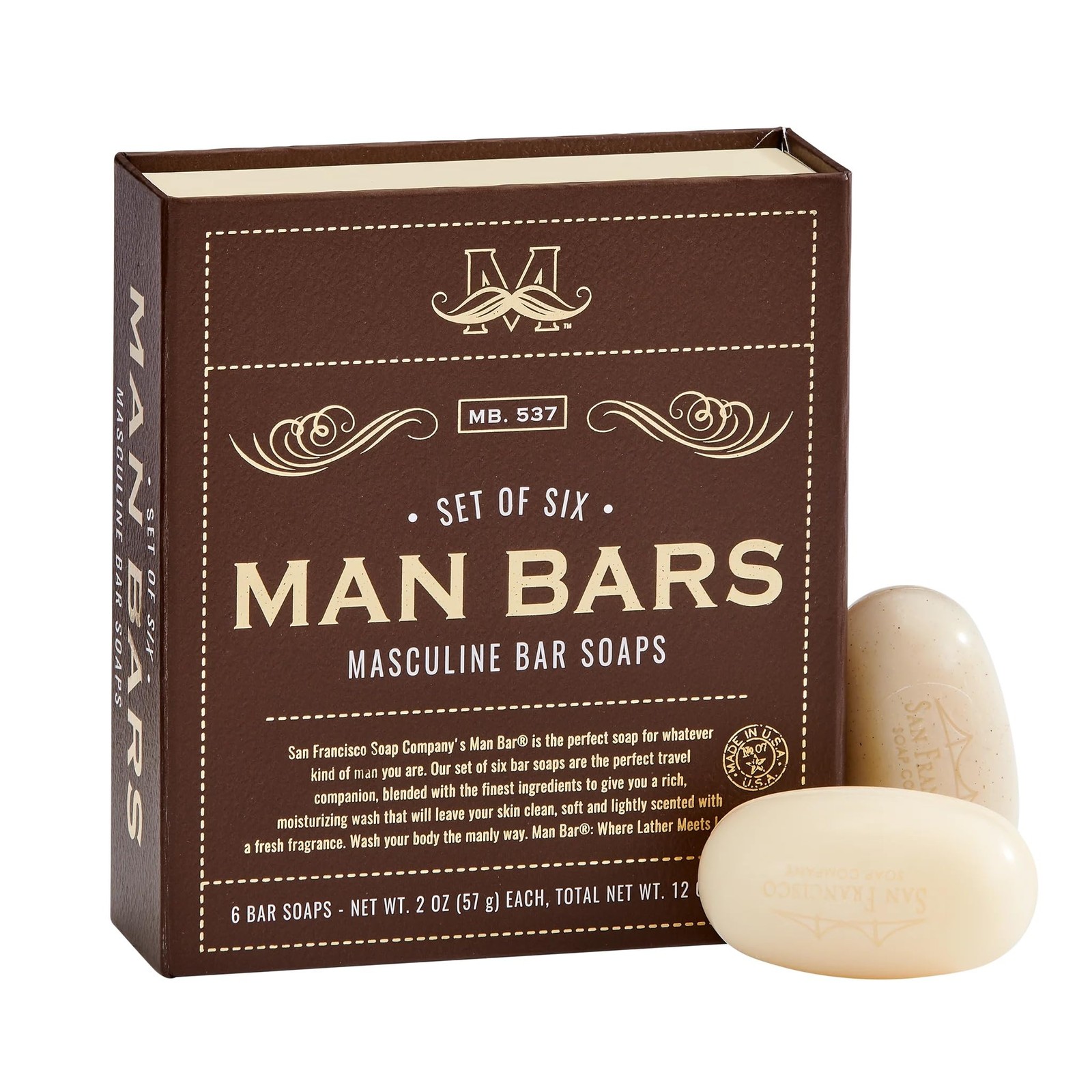 San Francisco Soap,Men Soap Gift Set | 6 Piece Man Bar Gift Set Natural Manly…