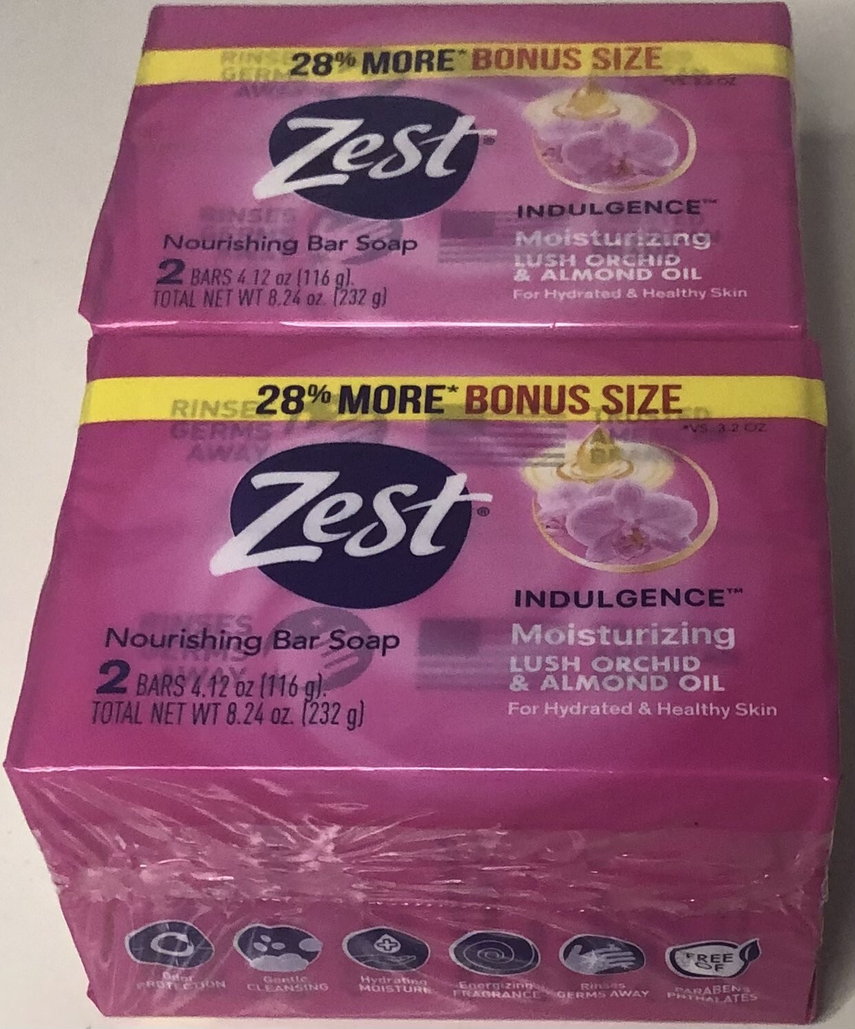 Zest Nourishing Moisturizing Bar Soap 4.12 Oz (1 set with 4 Bars)