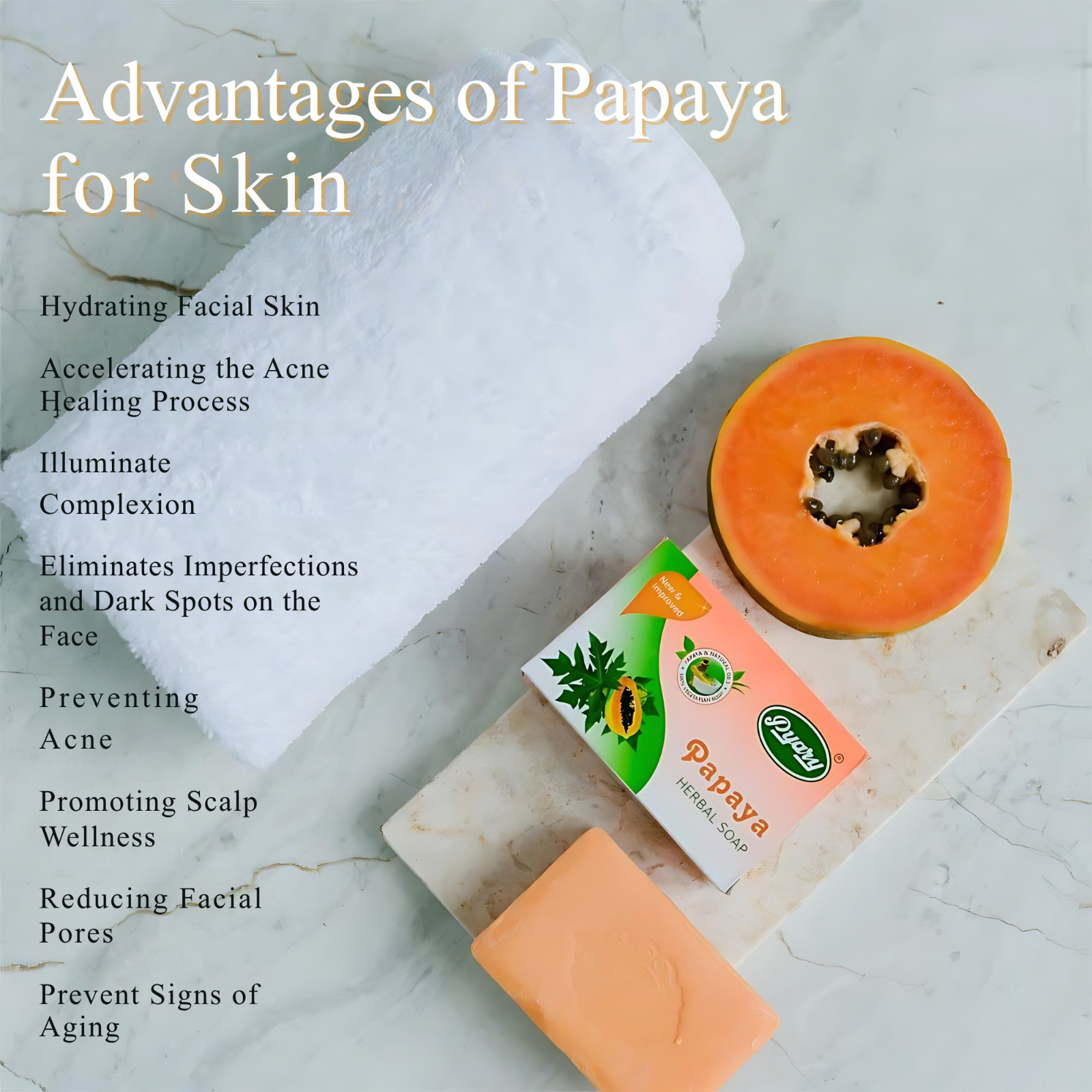Pyary Papaya Beauty Soap 75g – Herbal Skin Brightening & Cleansing Bar