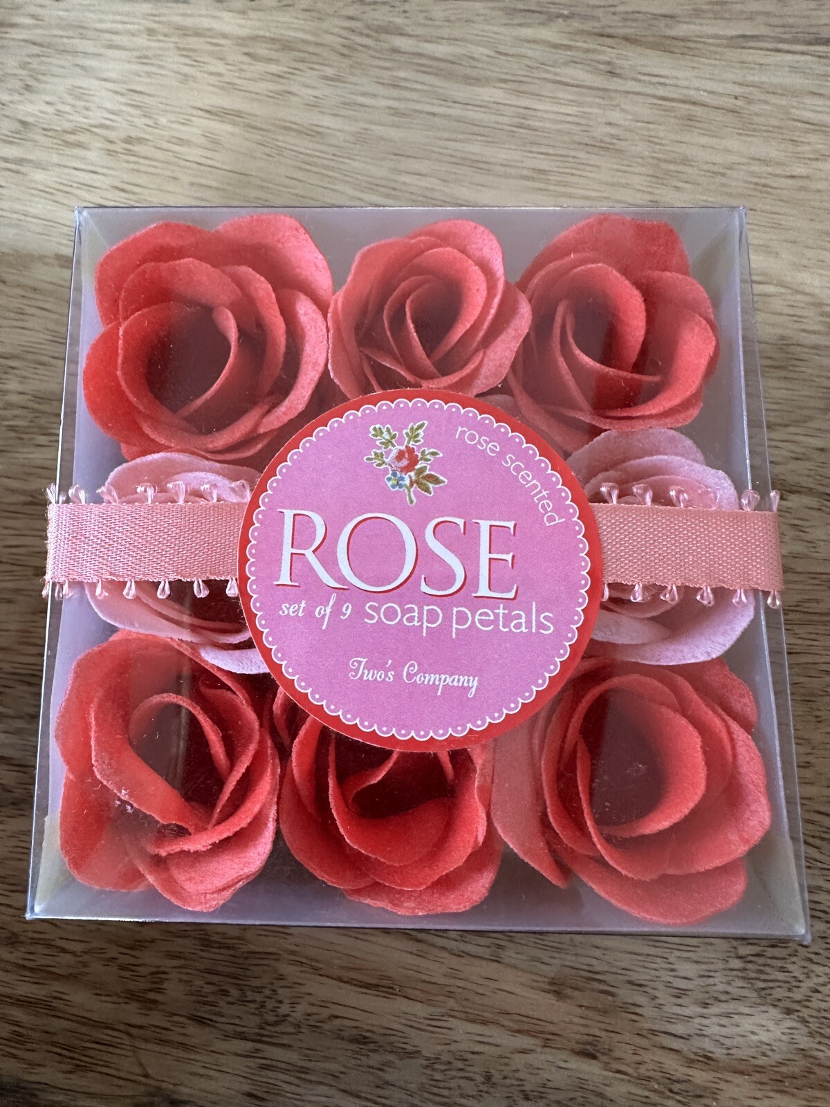 Two’s Company ROSE BUDS Rose Scented Soap Petals Set of 9 Valentine’s Day Gift