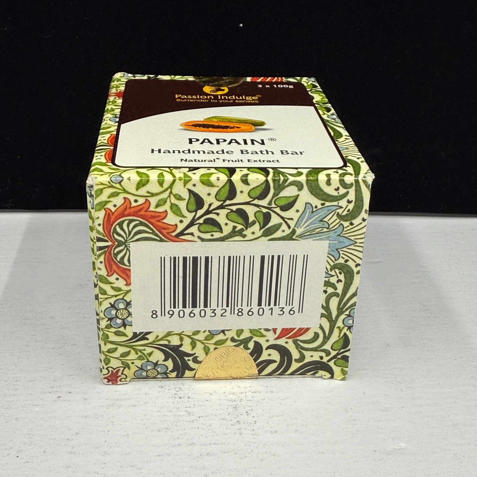 Passion Indulge Papain Handmade Bath Bar Pack of 3*100g (NIB)