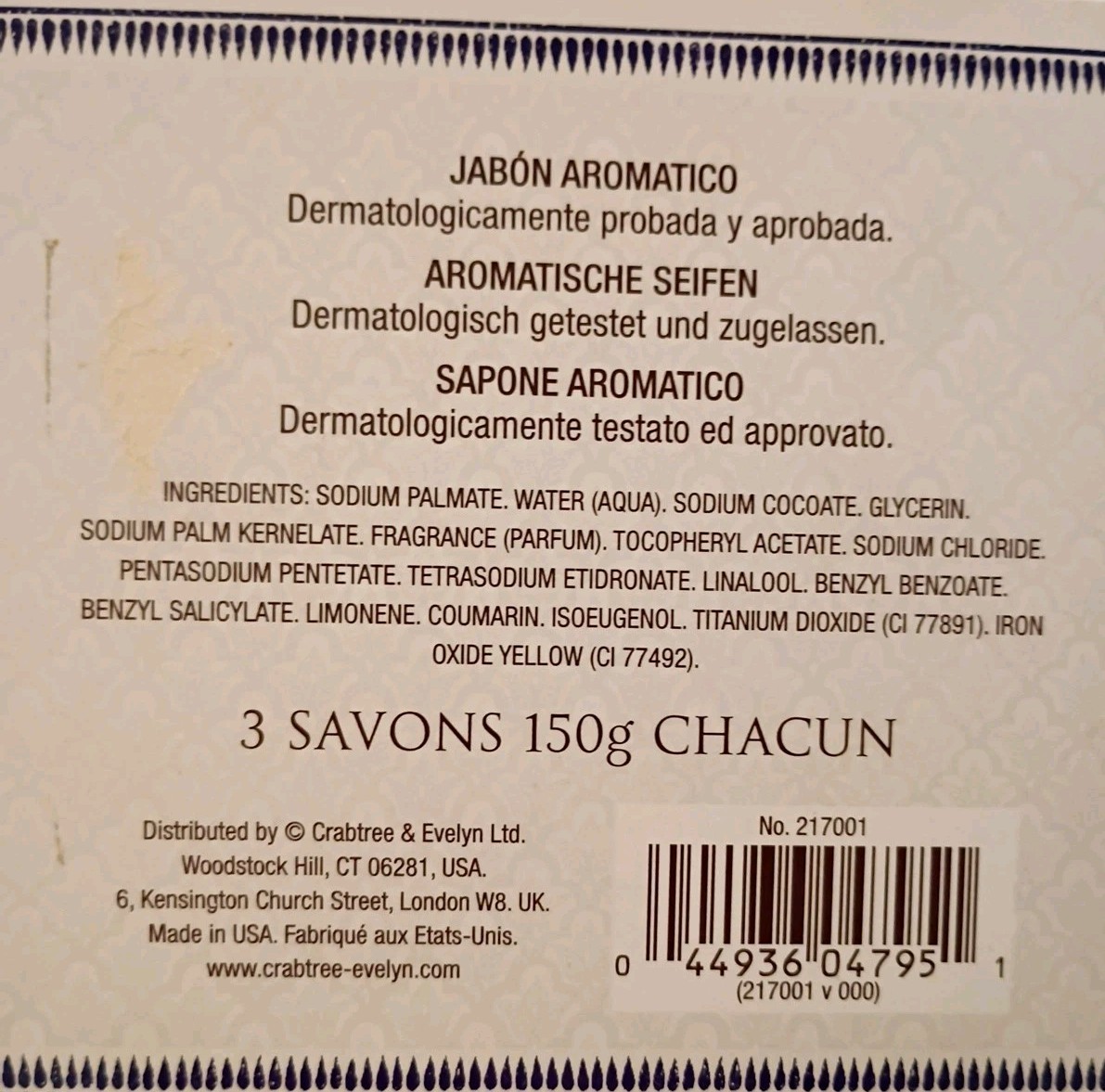 Crabtree & Evelyn For Men Sandalwood Aromatic Soap Box 2 Large 5.3 Oz Bars Rare