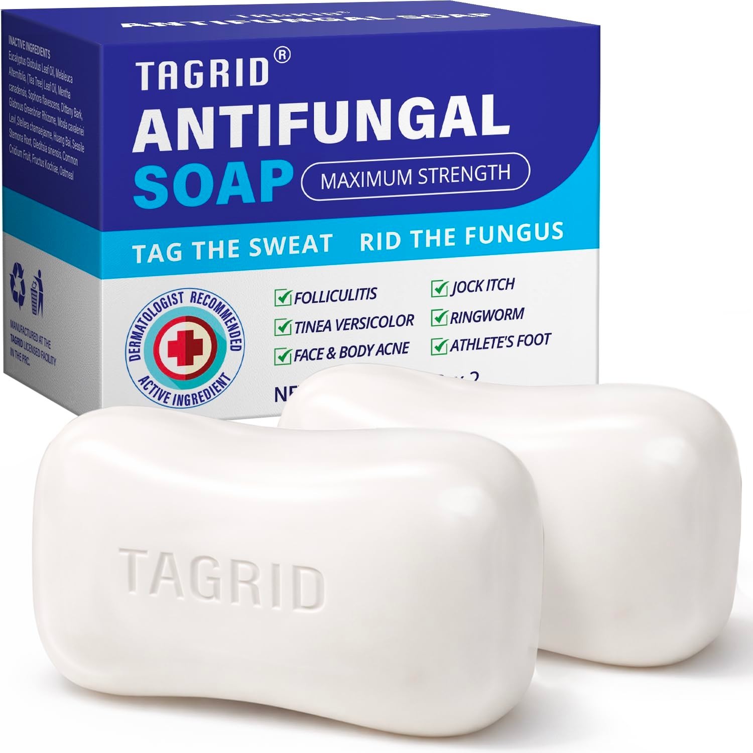 Antifungal Soap Bar Tea Tree Oatmeal – Athlete Foot Jock Itch Ringworm Relief