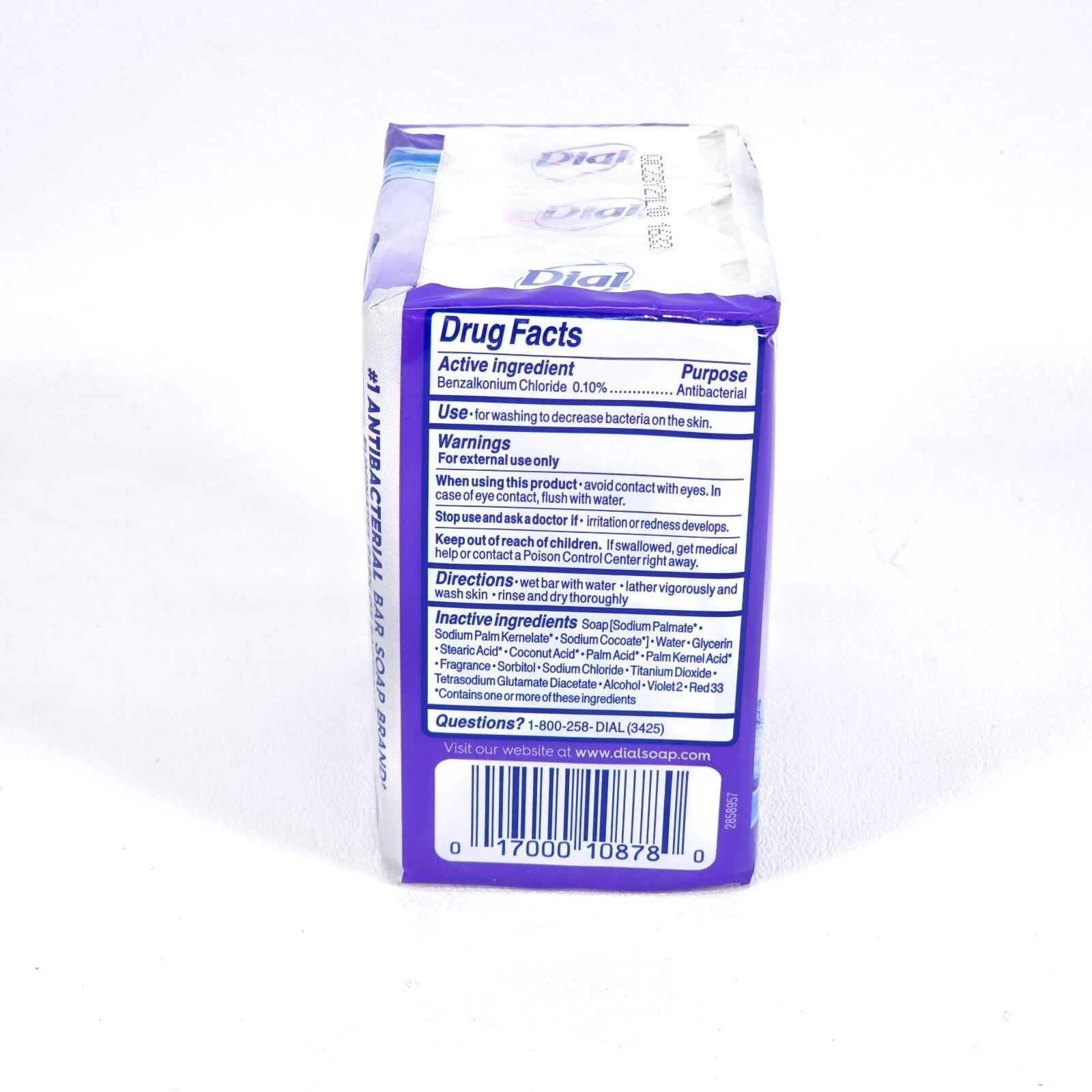 2 Pack Dial Calm & Soothe Antibacterial Bar Soap Lavender & Jasmine Scent 6 Bars