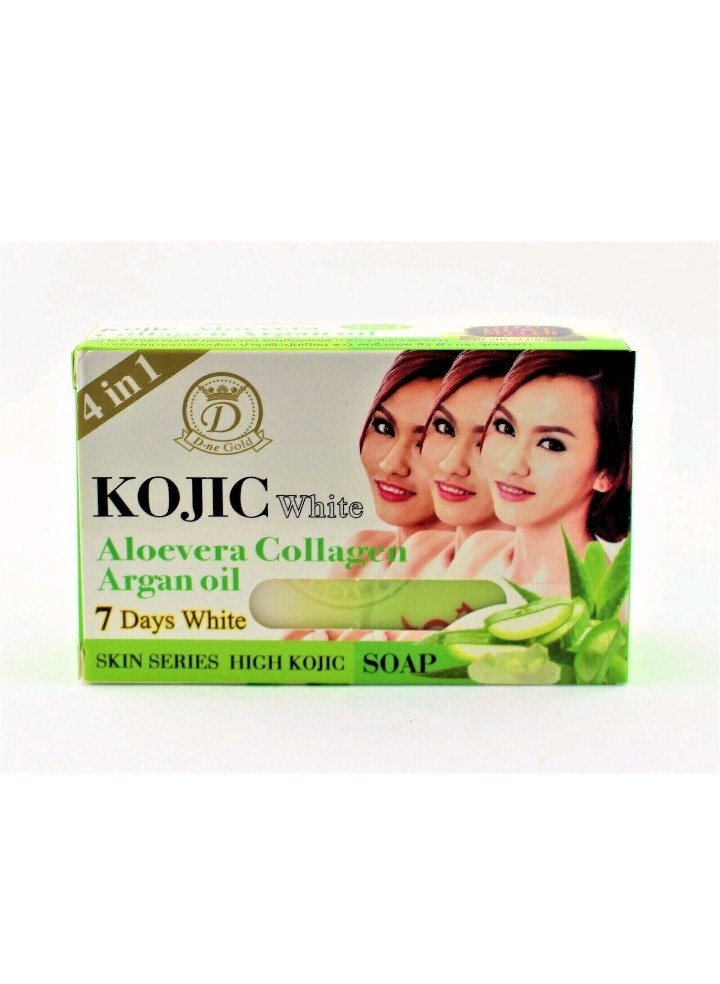 4 in 1 Kojic white Aloe Vera Collagen Argan Oil 7 days whitening Soap (1 Bar)
