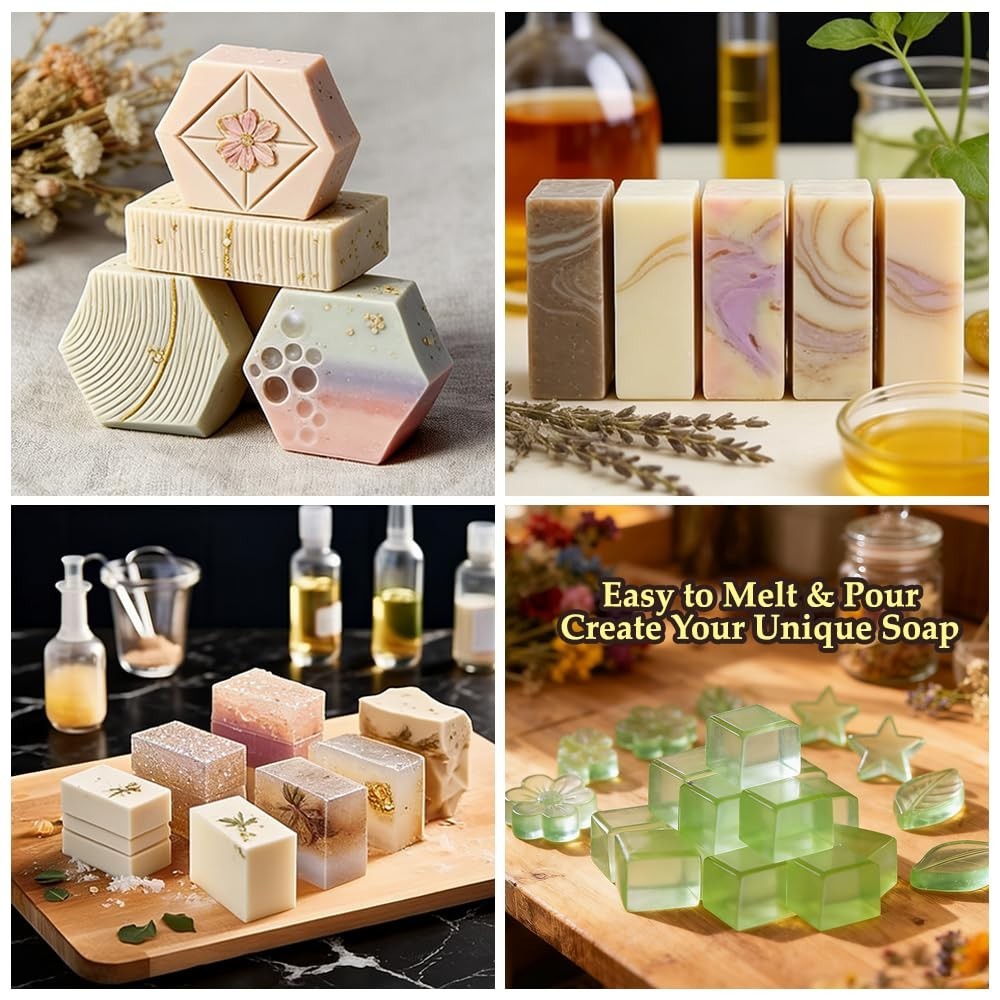 1LB Aloe Vera Melt & Pour Soap Base – DIY Handmade Unscented Glycerin Craft Soap