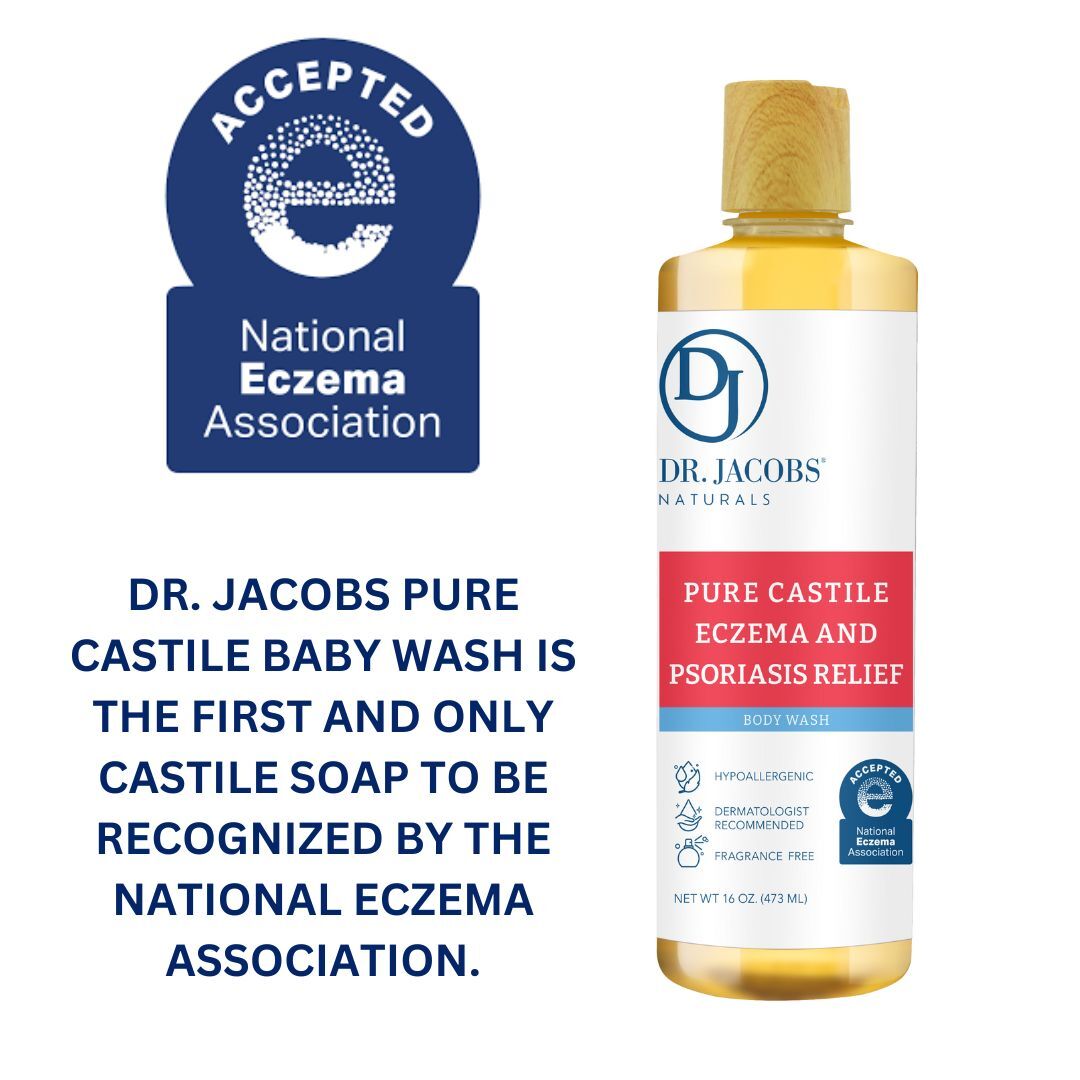 Dr. Jacobs Pure Castile 16oz Baby Wash for Eczema Relief Unscented
