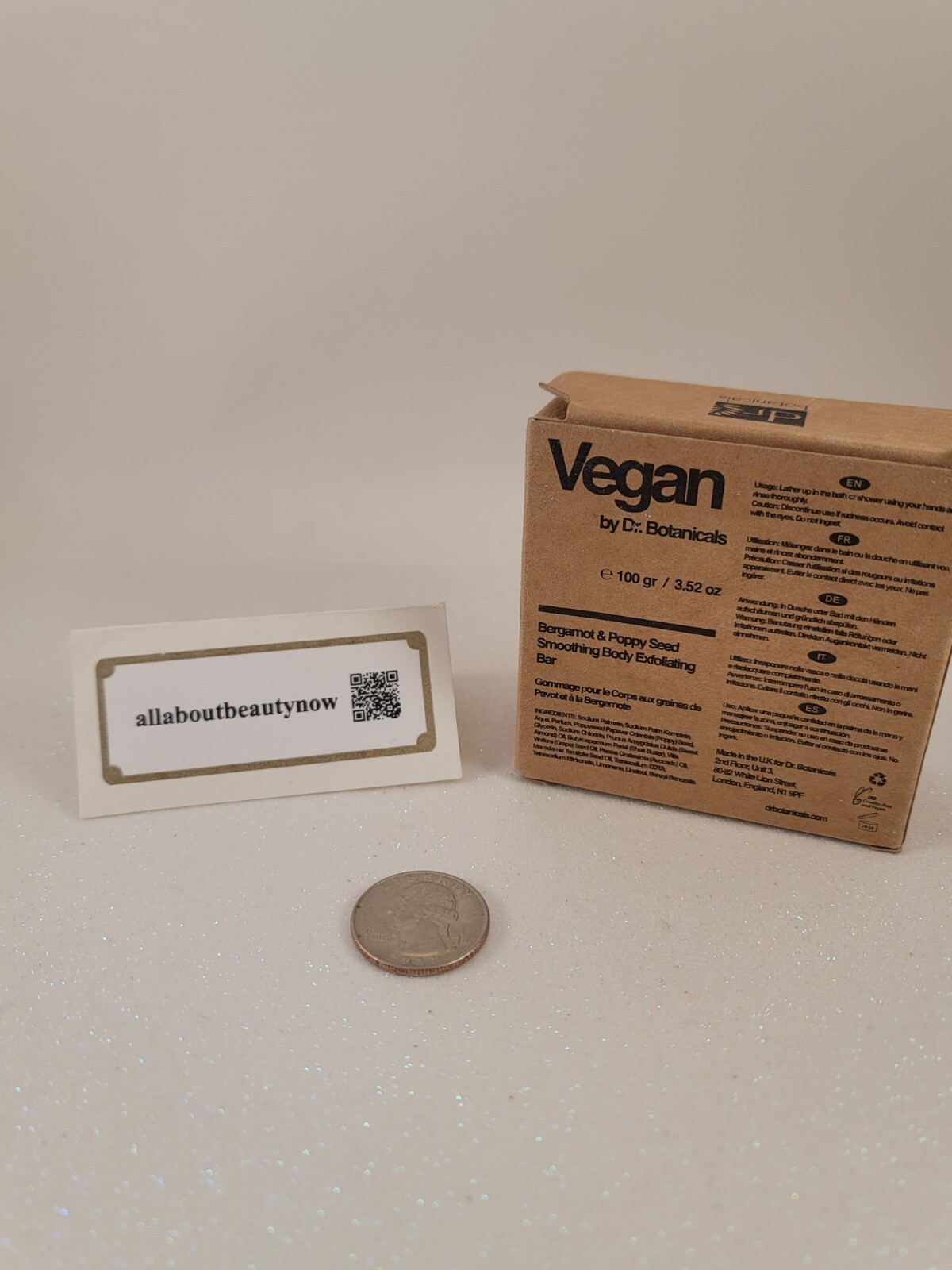 Dr. Botanicals Vegan Bergmont & Poppy Seed Smoothing Body Exfoliating Bar